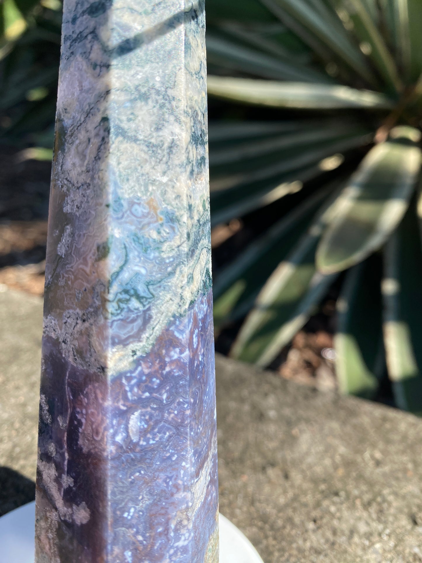 Moss Agate Bouquet Stem