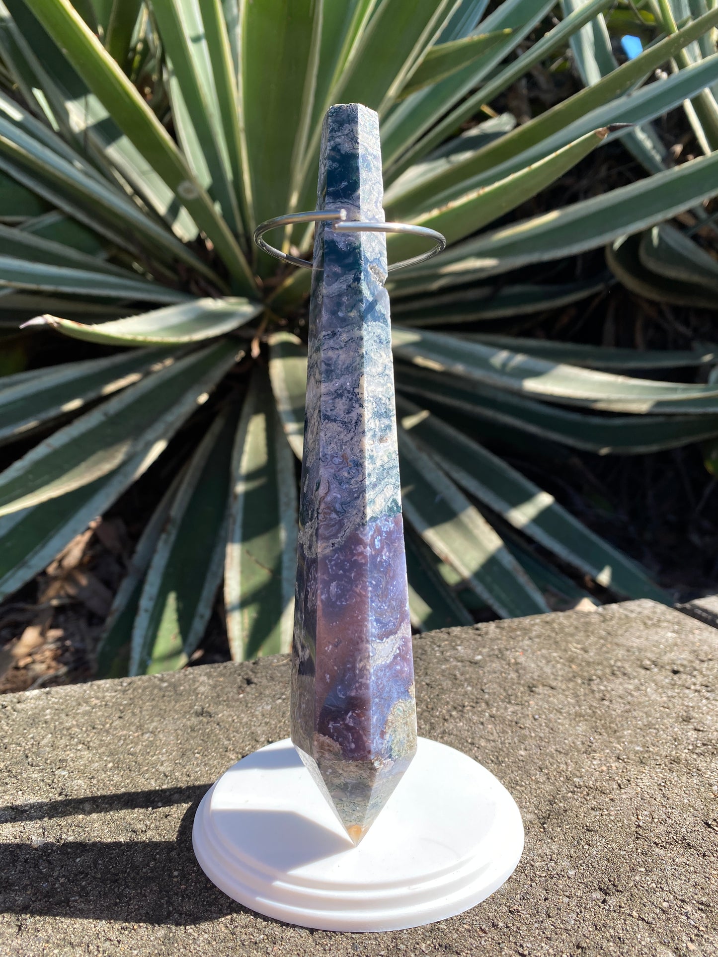 Moss Agate Bouquet Stem