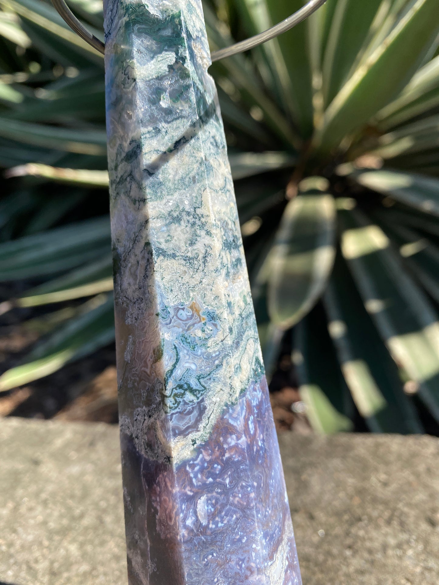 Moss Agate Bouquet Stem