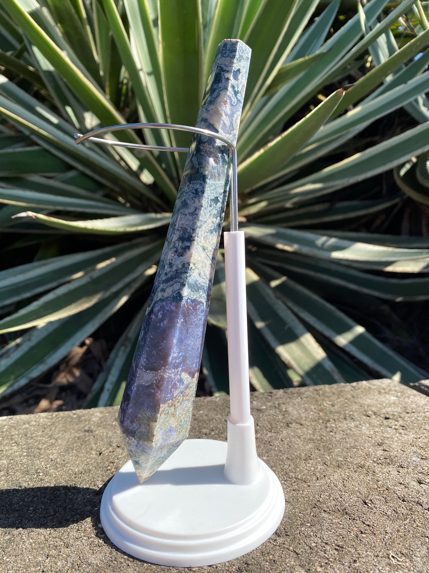 Moss Agate Bouquet Stem