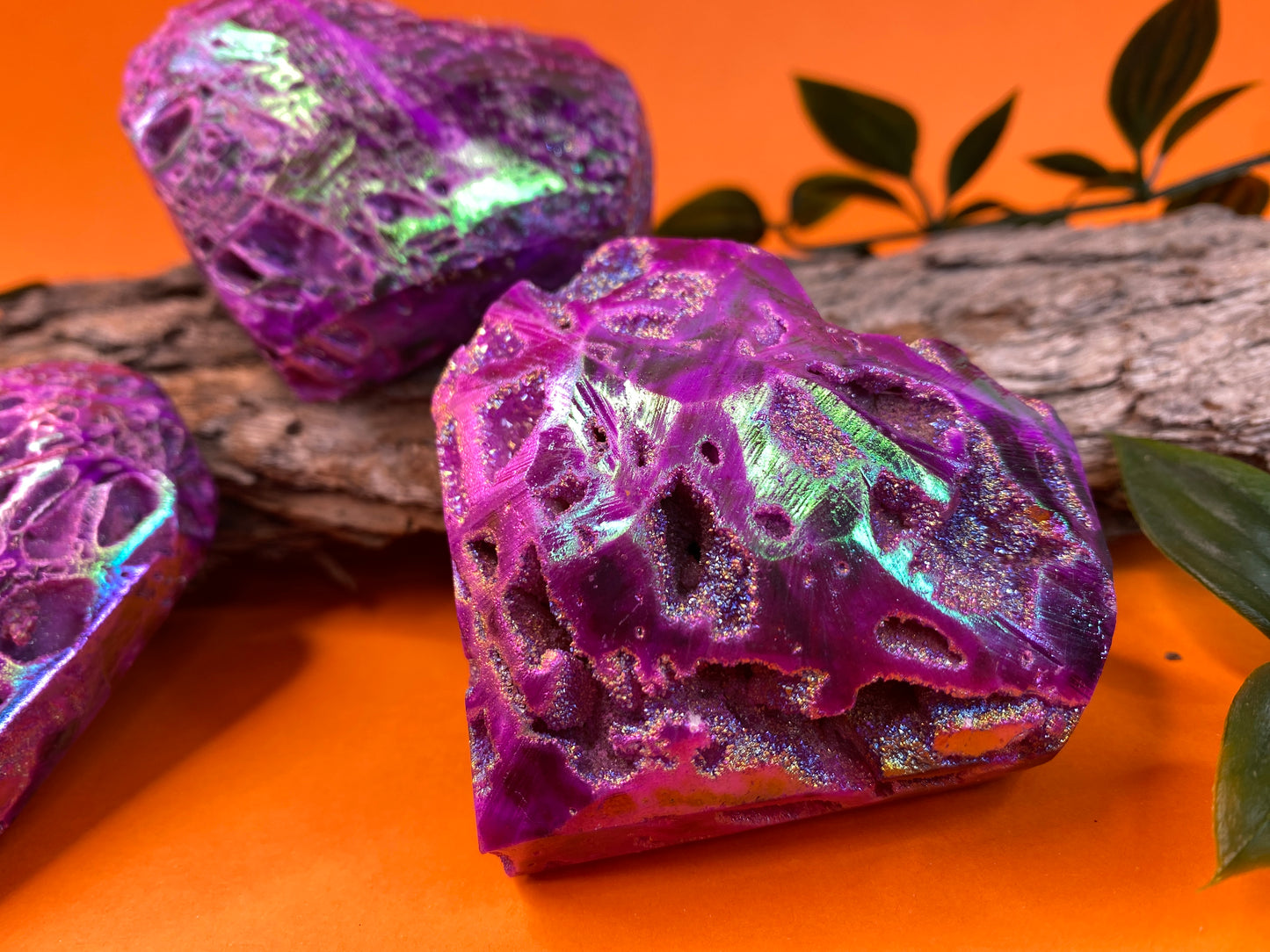 Rainbow Sphalerite Hearts