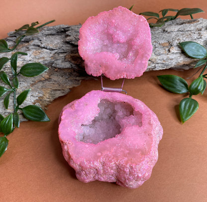 Pink Geode Ring Box