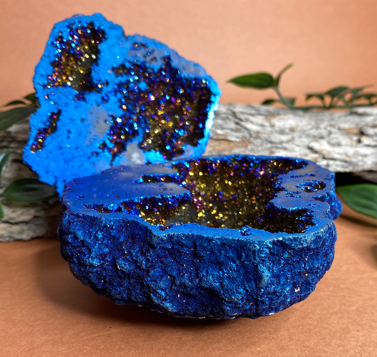 Blue XL Geode Ring Box