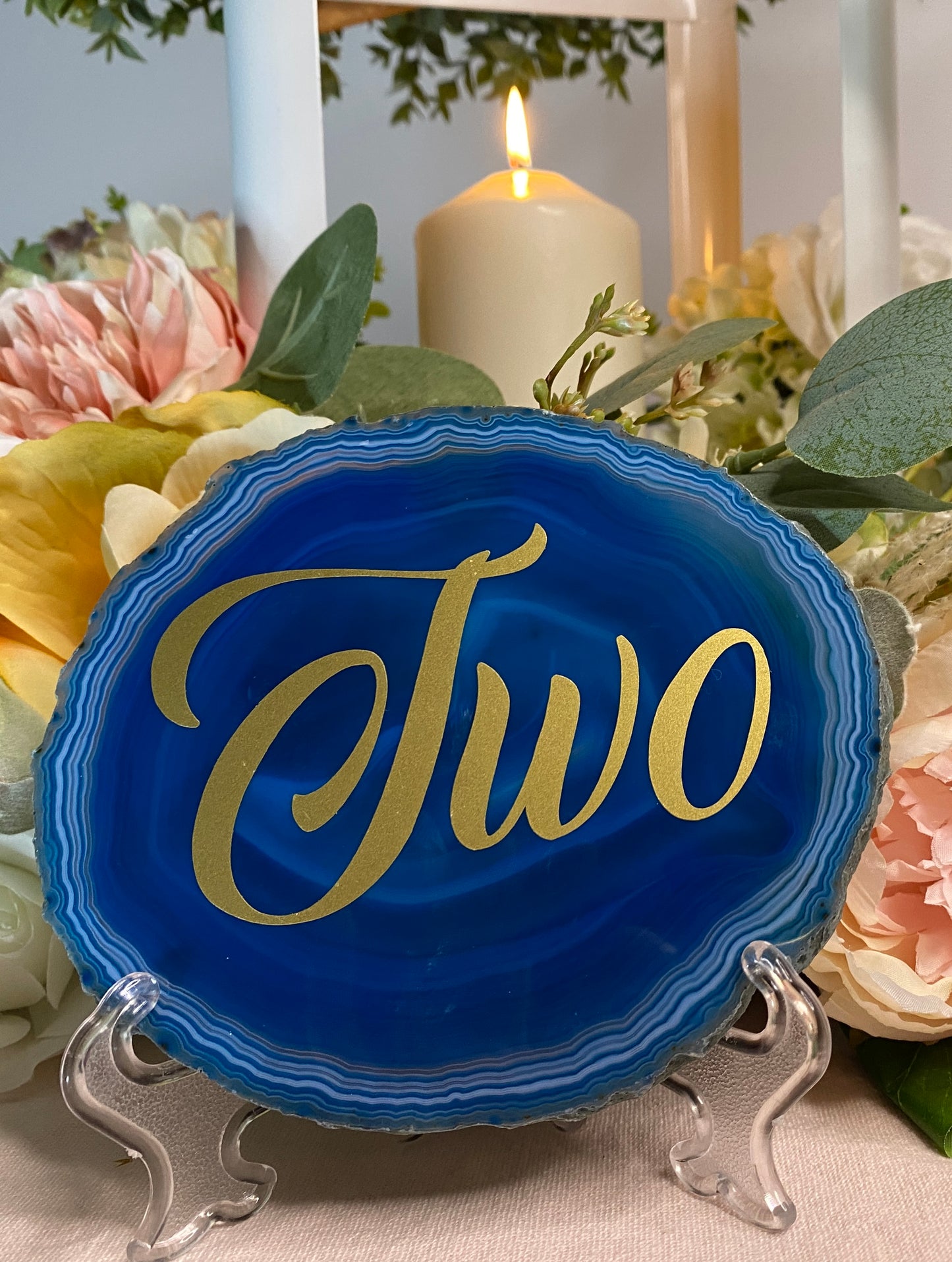 Blue Agate Table Numbers