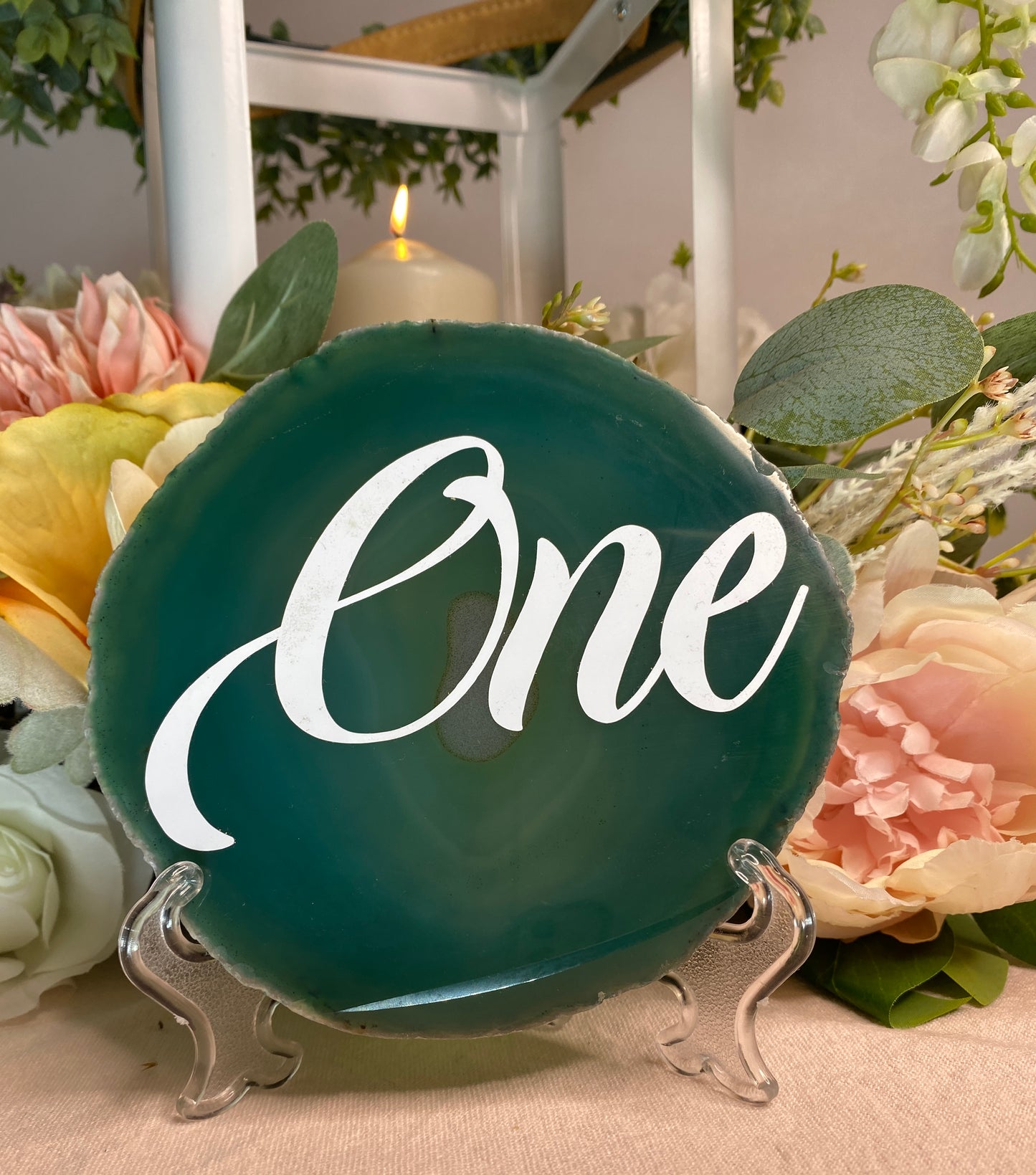 Green Agate Table Numbers