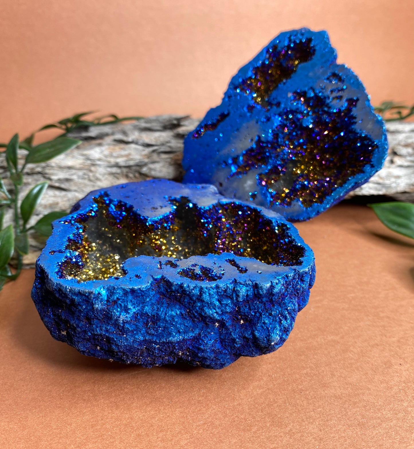 Blue XL Geode Ring Box