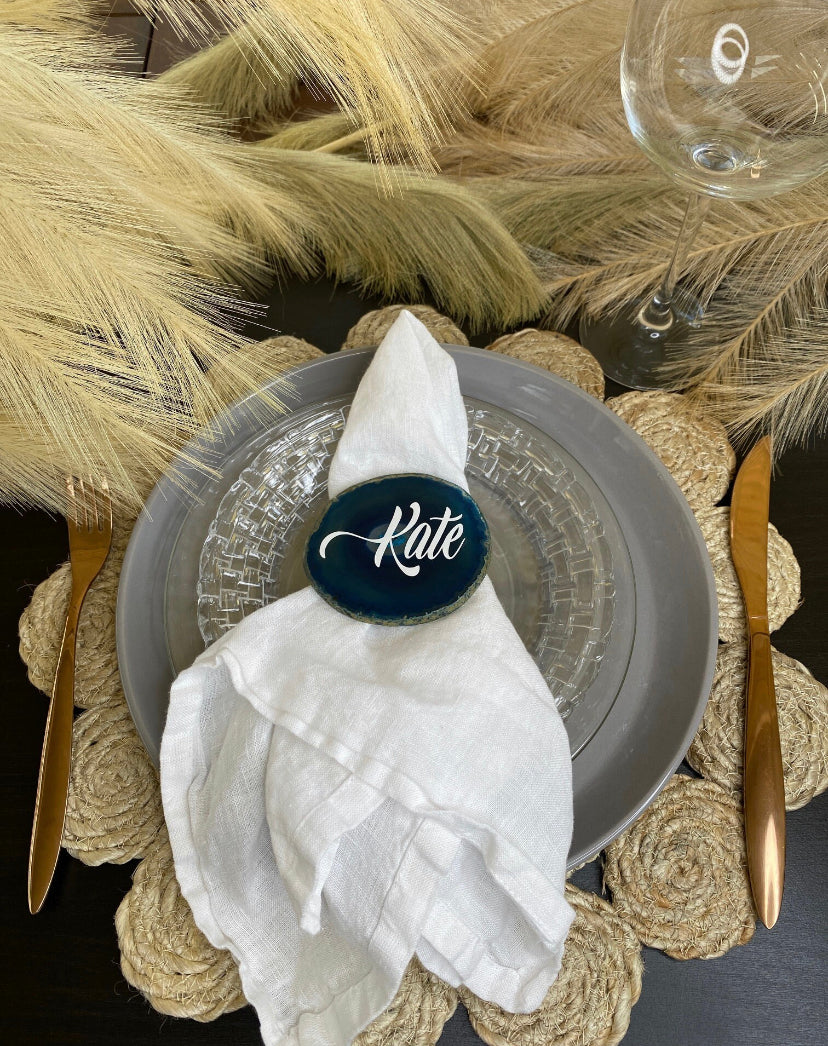 Blue Agate Place Card