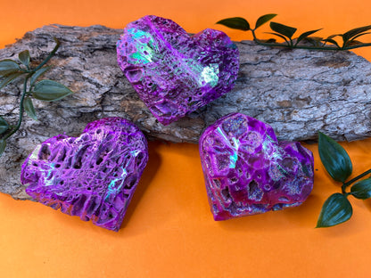 Rainbow Sphalerite Hearts