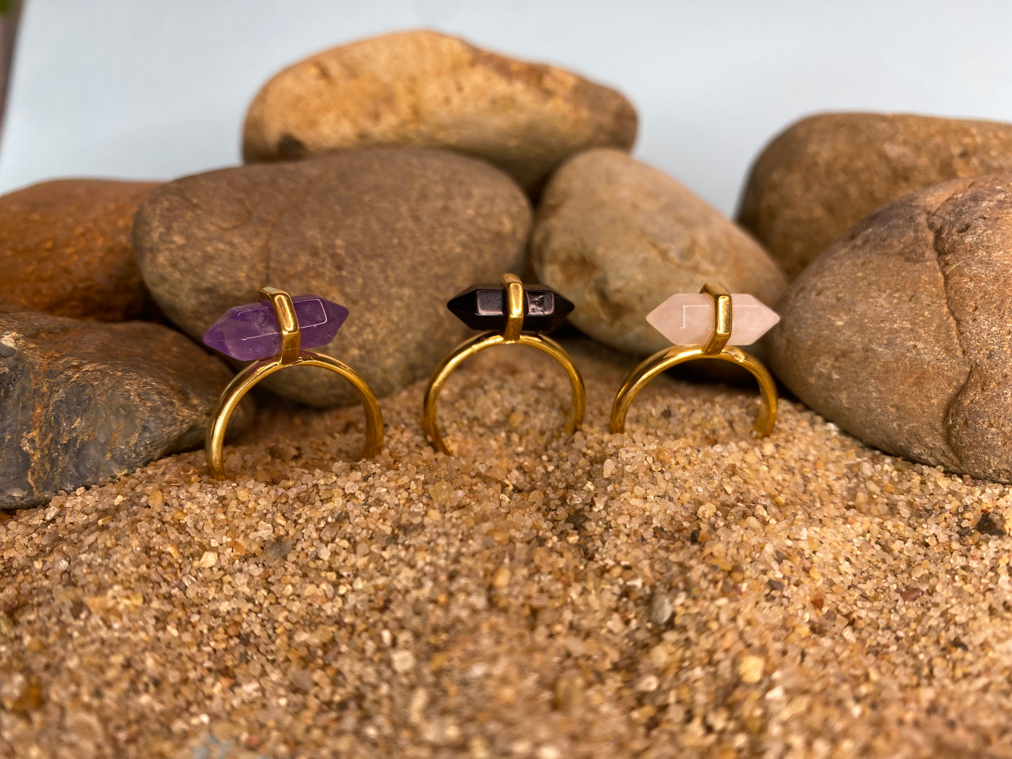 Double Terminated Crystal Rings