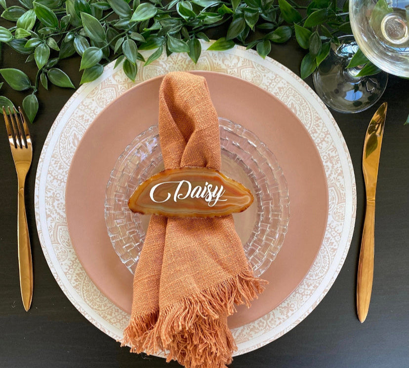 Brown Agate Place Card