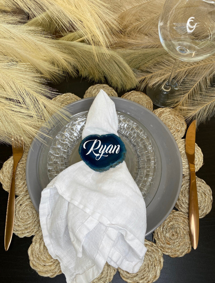 Blue Agate Place Card