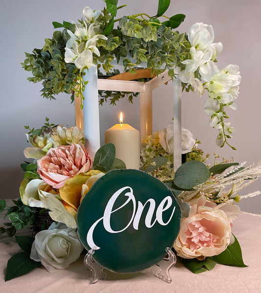 Green Agate Table Numbers