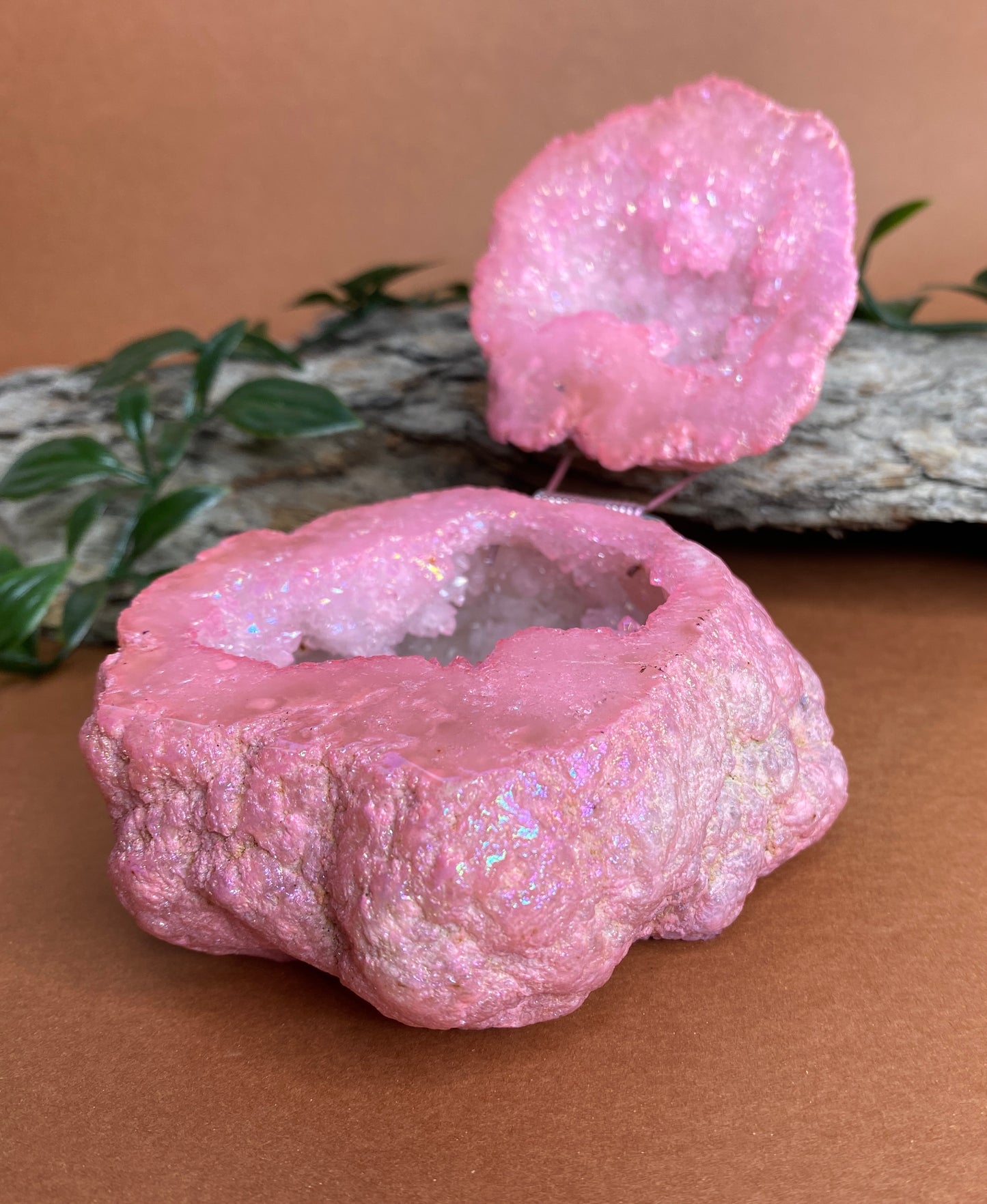 Pink Geode Ring Box