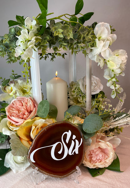 Brown Agate Table Numbers