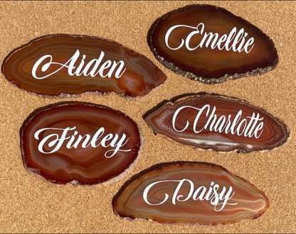 Brown Agate Place Card