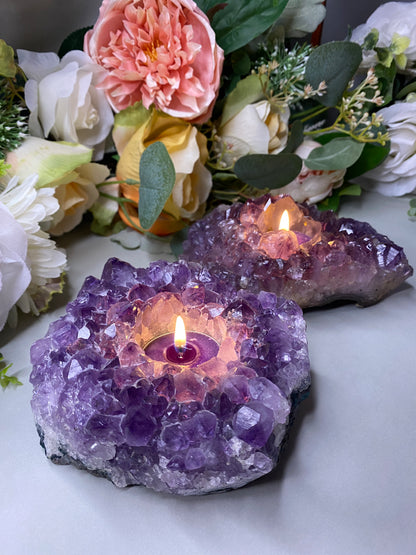 Amethyst Candle Holders