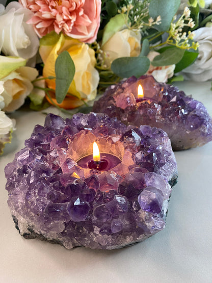 Amethyst Candle Holders