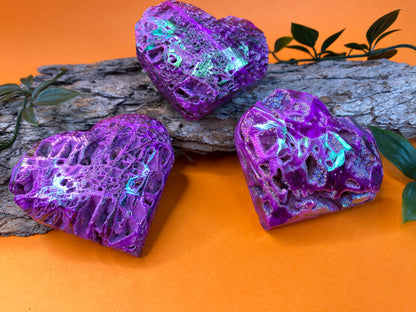 Rainbow Sphalerite Hearts