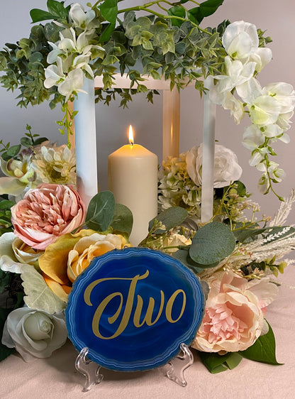 Blue Agate Table Numbers