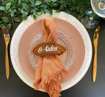 Brown Agate Place Card