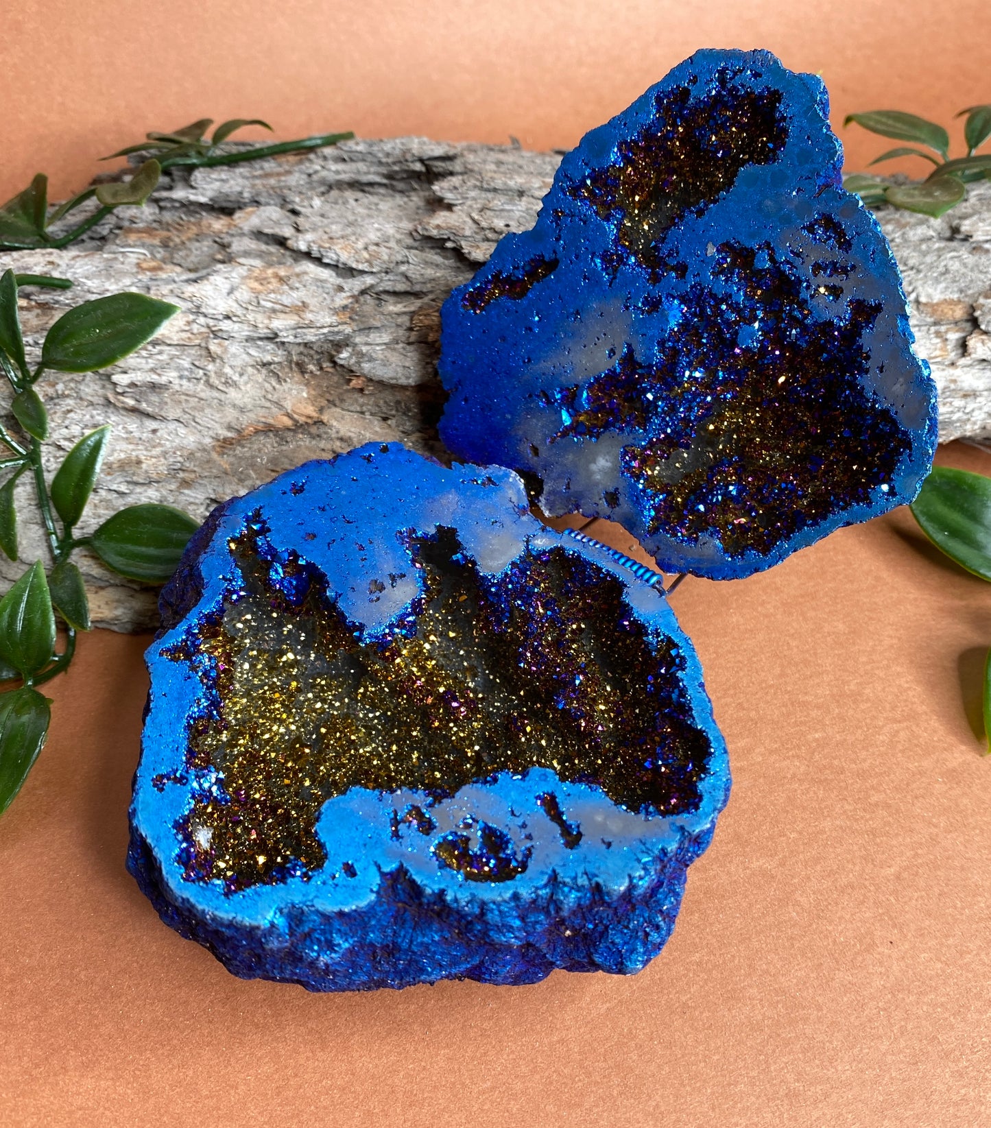 Blue XL Geode Ring Box