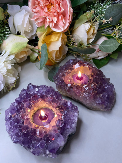 Amethyst Candle Holders