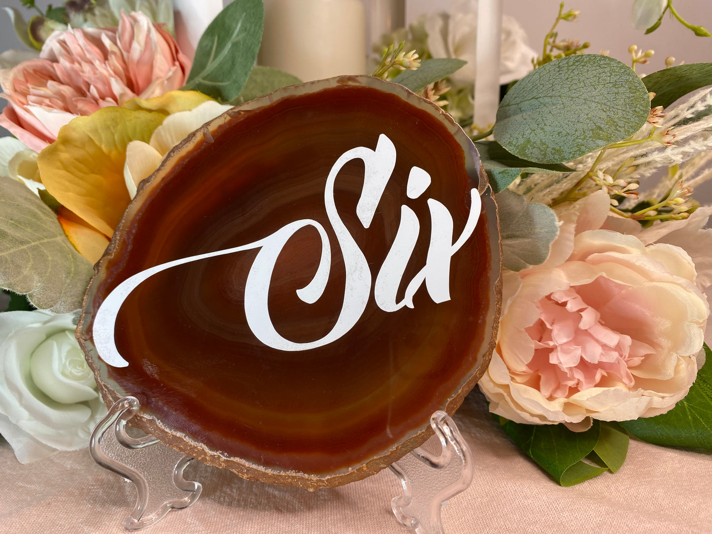 Brown Agate Table Numbers