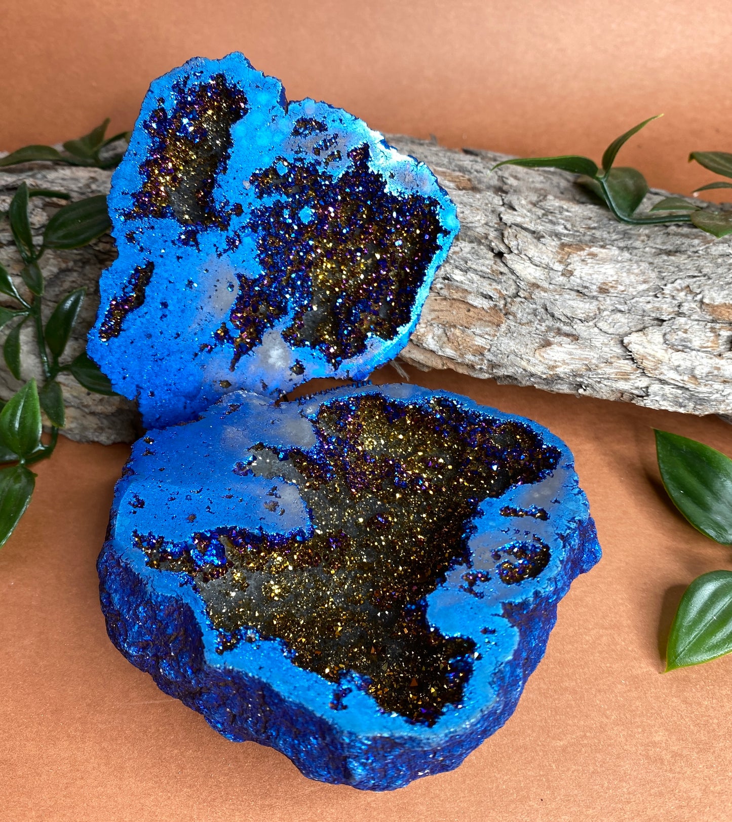 Blue XL Geode Ring Box