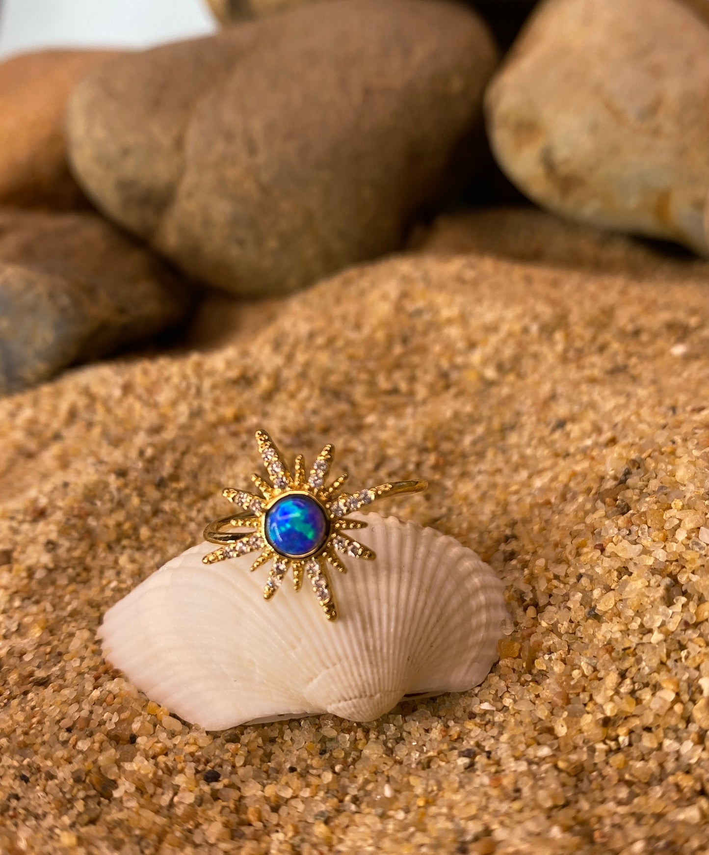 Opal Sun Ring