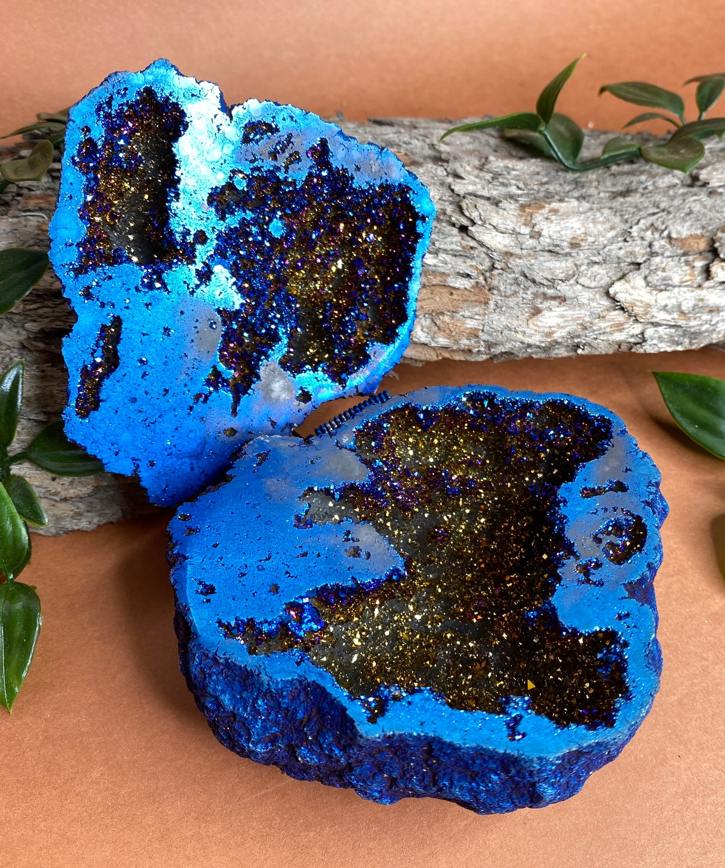 Blue XL Geode Ring Box