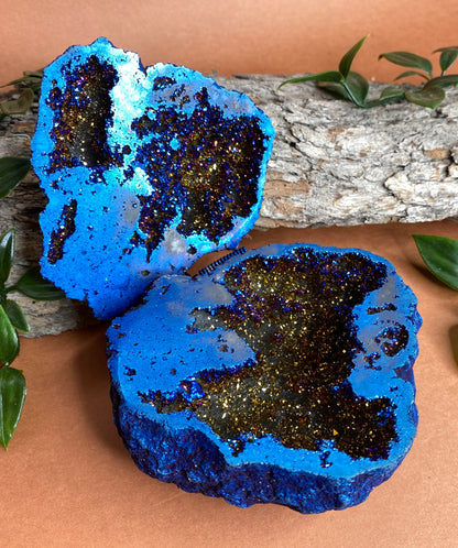 Blue XL Geode Ring Box